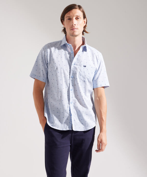 Camisa Estampada Manga Corta