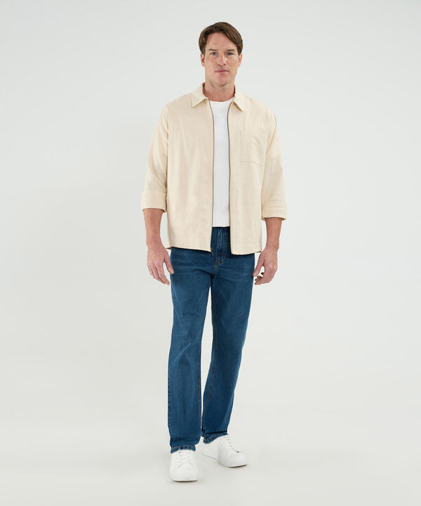 Chaqueta Bomber Lino Para Hombre image number null