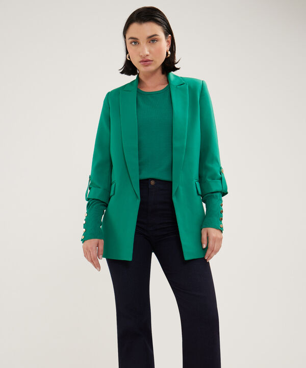 Blazer Unicolor Con Charretera image number null