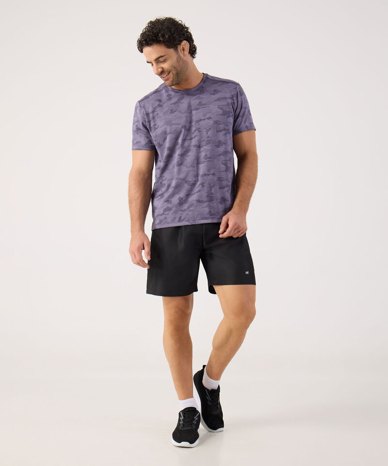 Camiseta Manga Corta Unicolor Texturizada