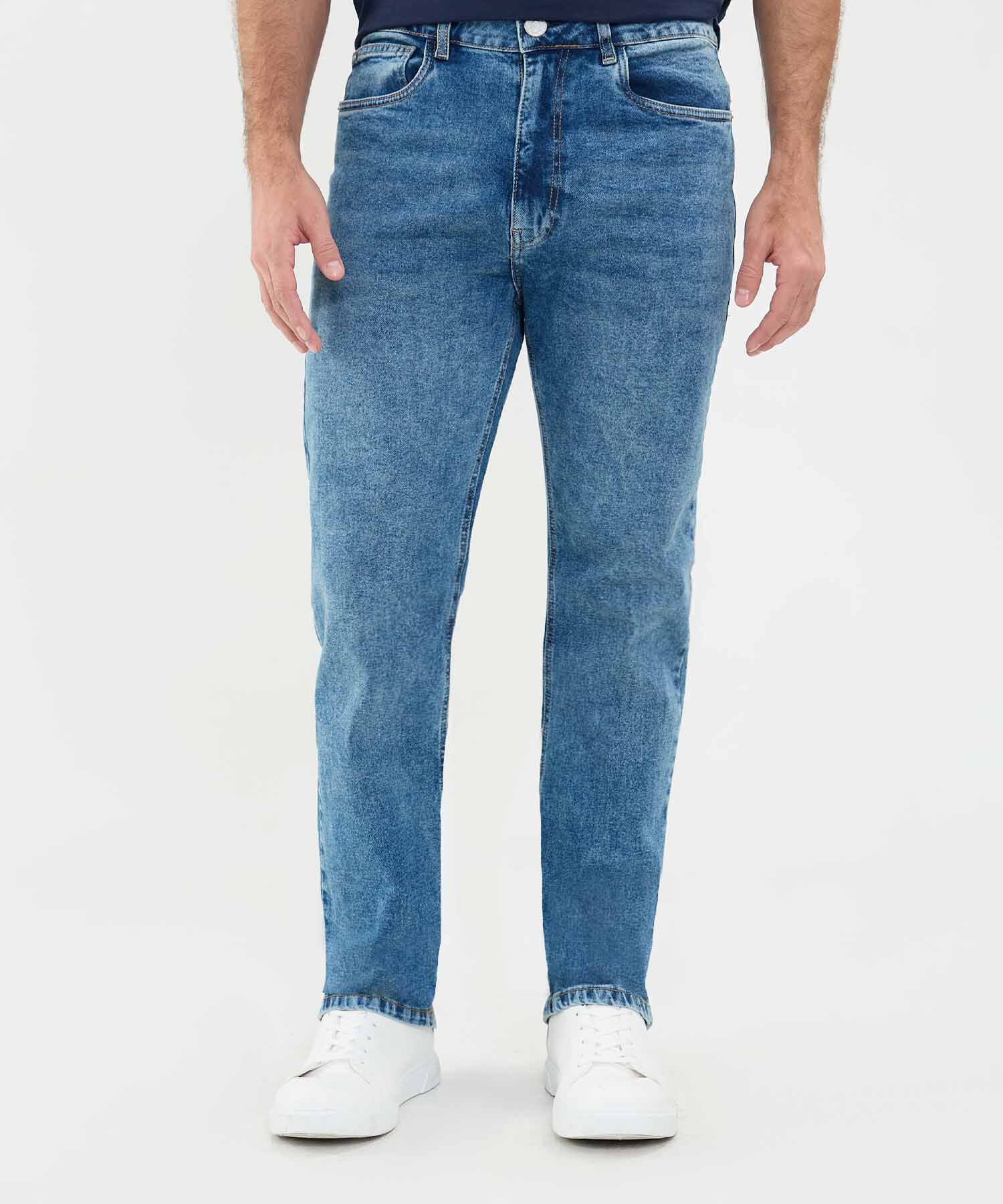 Jeans Regular Tono Medio