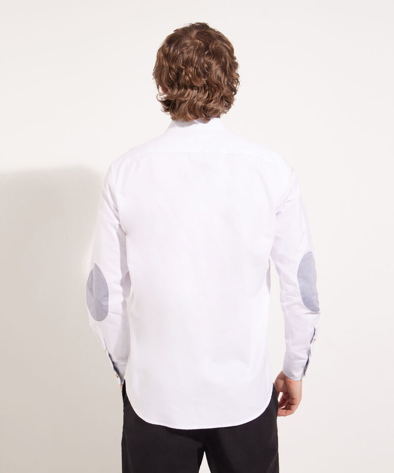 Camisa Cuello Neru Unicolor Con Coderas