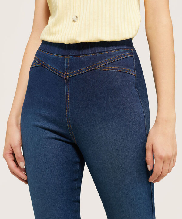Jegging Tiro Alto Tono Oscuro
