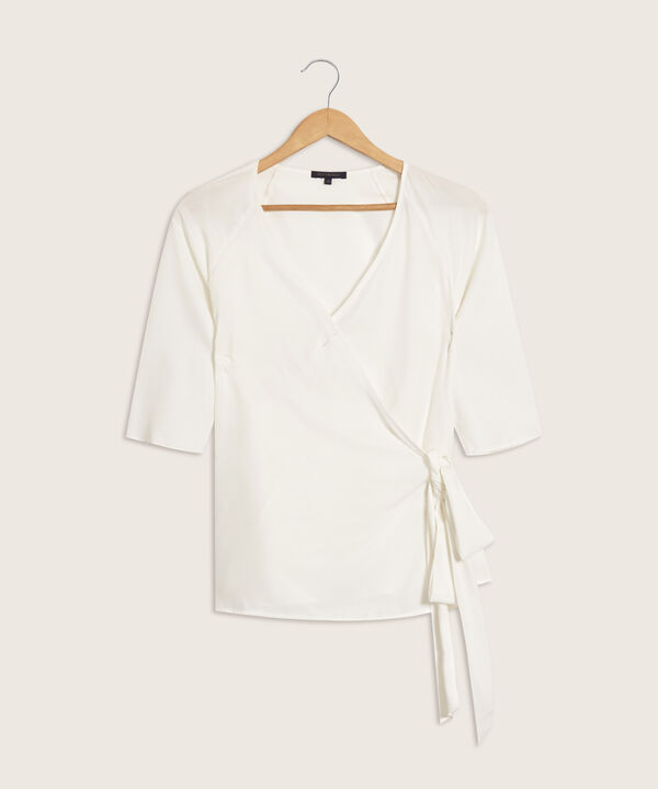Blusa Mujer Cruzada Con Lazo