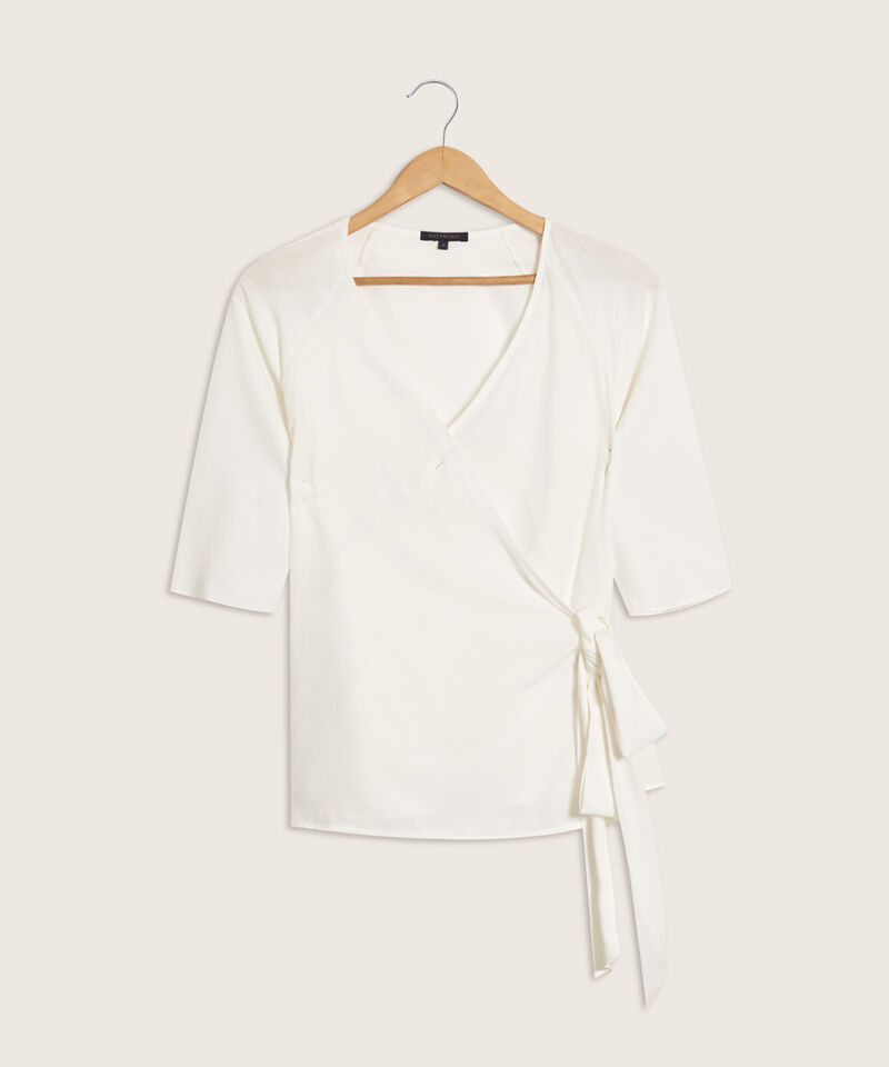 Blusa Mujer Cruzada Con Lazo