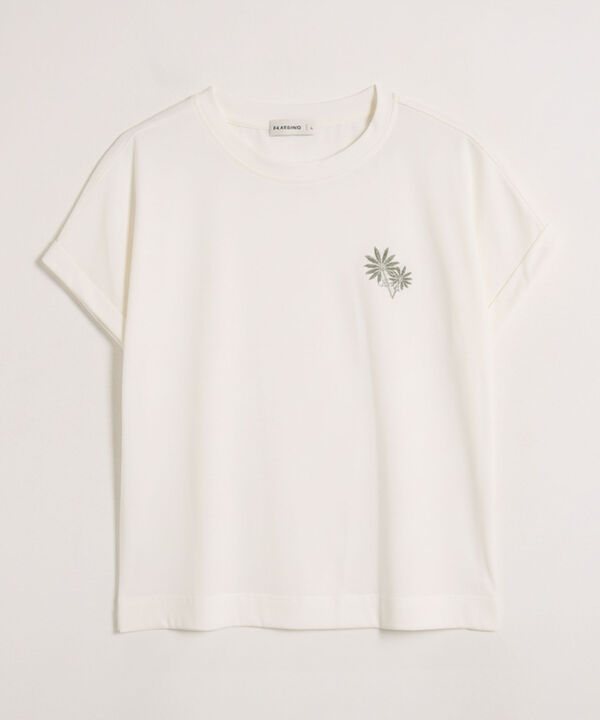 Camiseta Holgada Bordado Discreto Mujer image number null