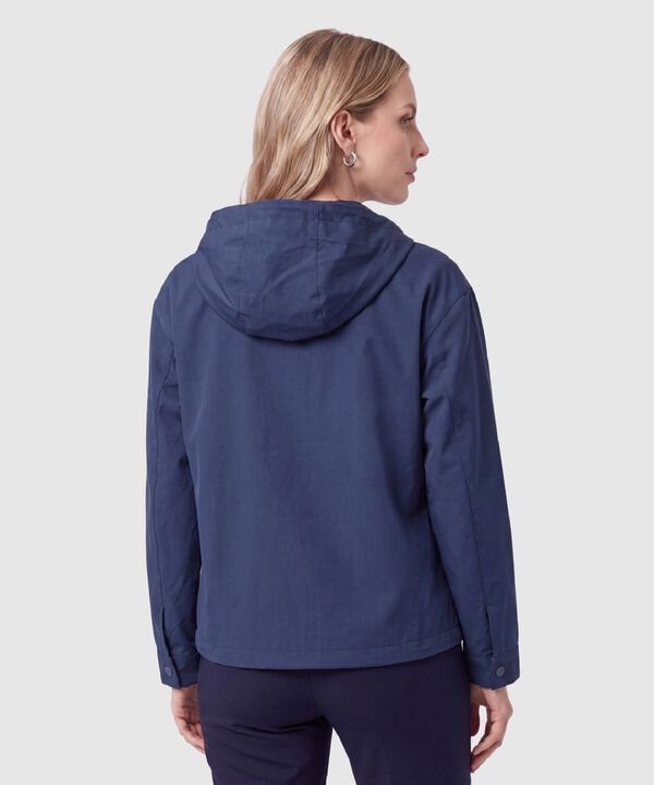 Chaqueta Cortavientos Con Capucha Para Mujer