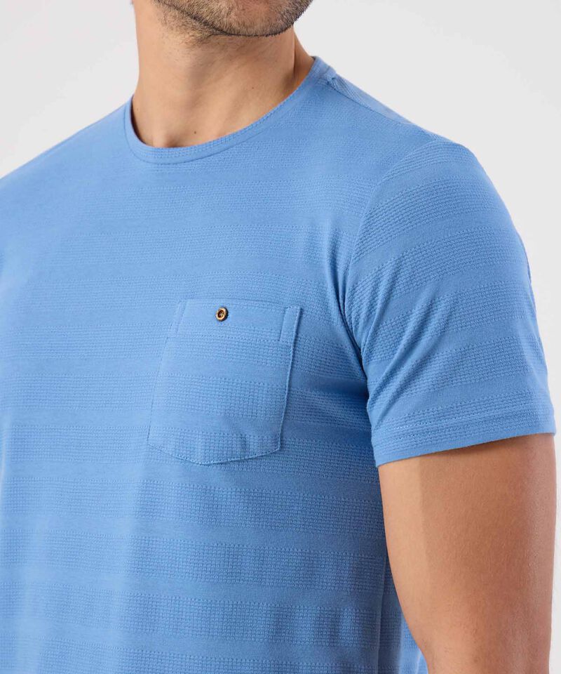 Camiseta Texturizada Con Bolsillo Para Hombre