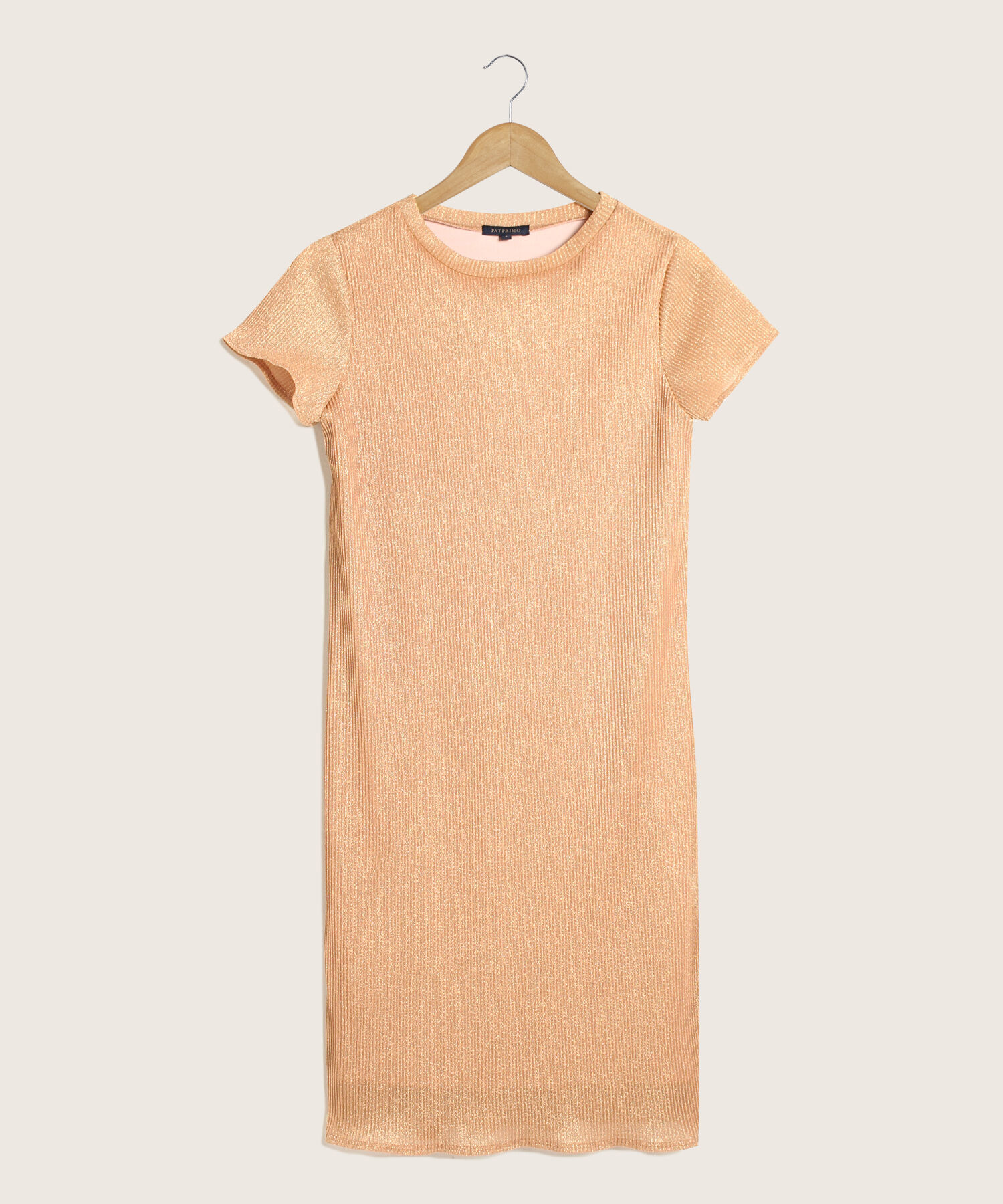 Vestido Manga Corta Talego Tela Fantasía