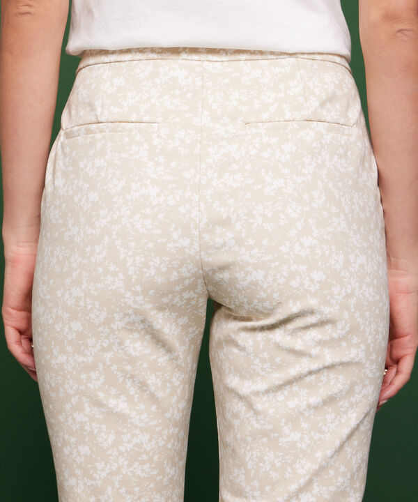 Pantalón Básico Estampado De Puntos