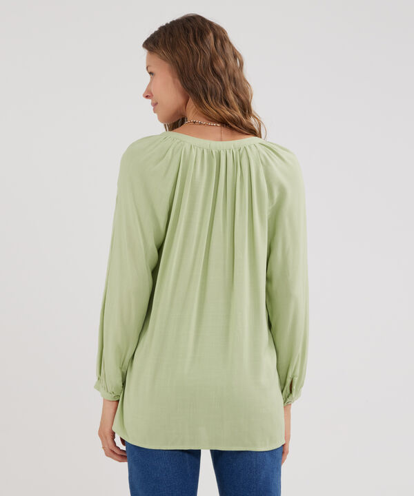 Blusa Manga 3/4 Cuello Neru Unicolor