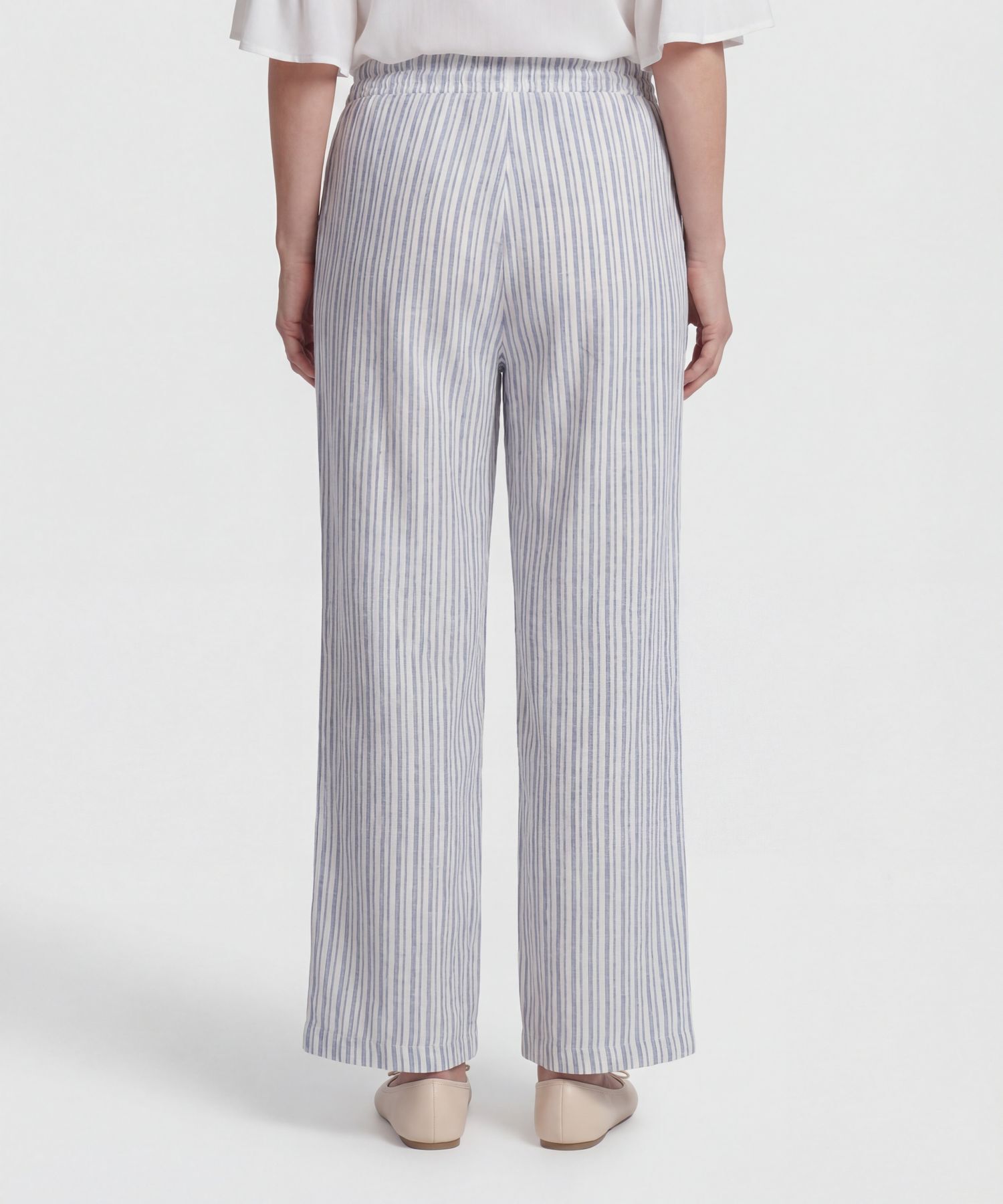 Pantal&oacute;n De Silueta Recta Con Cord&oacute;n Para Mujer