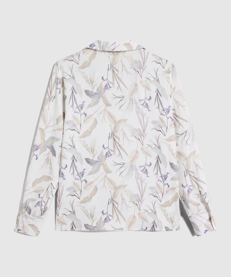 Blusa Camisera de Manga Larga con Estampado para Mujer