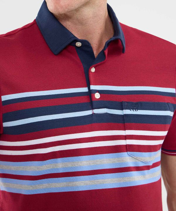 Polo Cuello Máquina Preteñida Con Bolsillo Para Hombre image number null