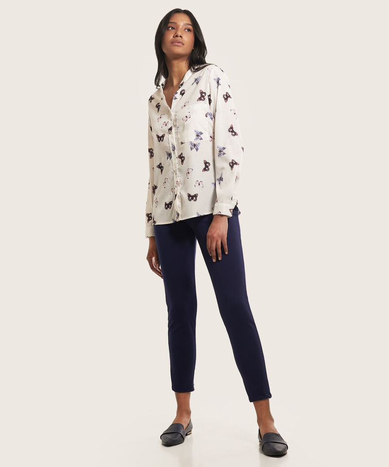 Blusa Cuello Neru cuello En V Estampada