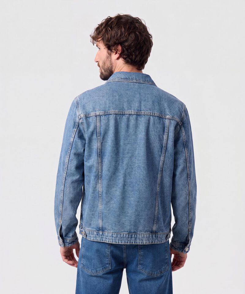 Chaqueta Denim Con Botones Hombre