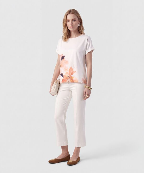 Blusa Cuello Redondo Estampada Para Mujer