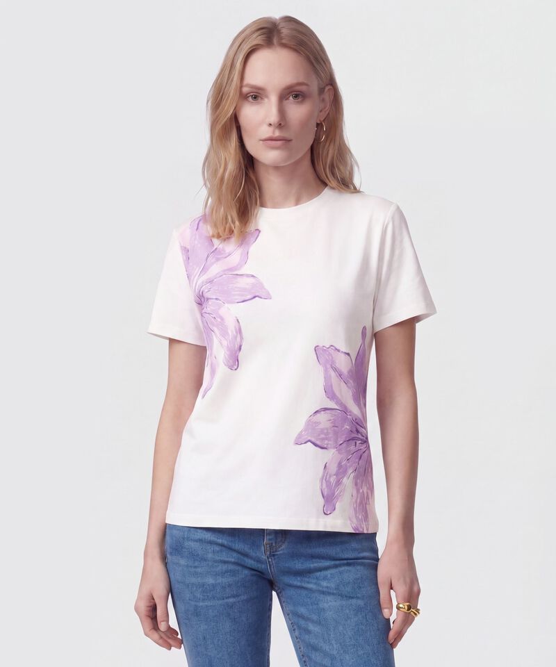 Camiseta De Manga Corta Regular Para Mujer