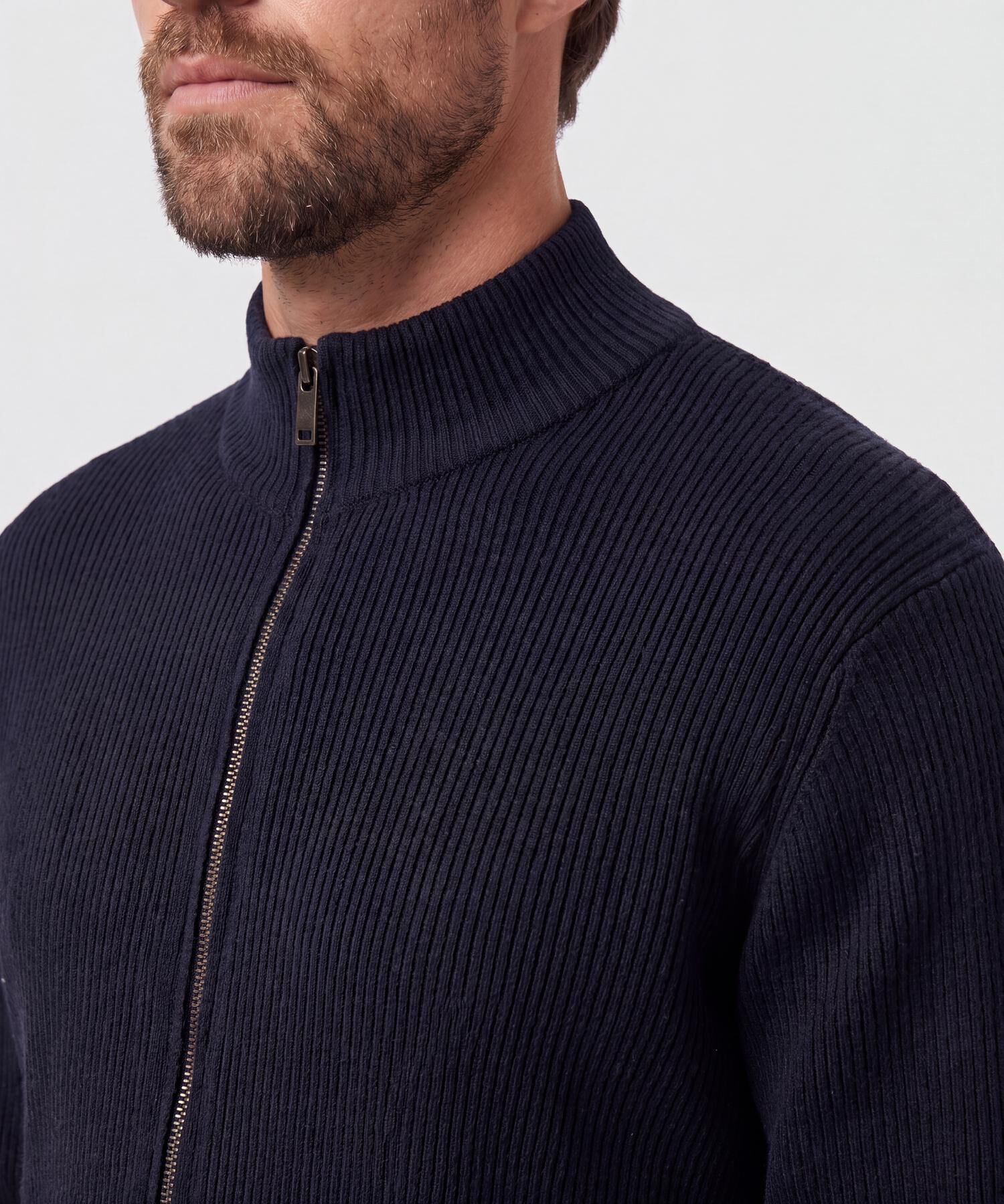 Buzo Cardigan Tejido Con Cierre Para Hombre