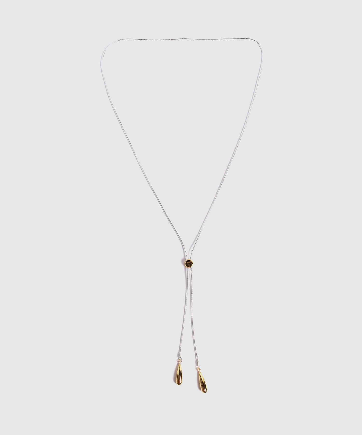 Collar Para Mujer Tipo Lazo con Gota Metálica