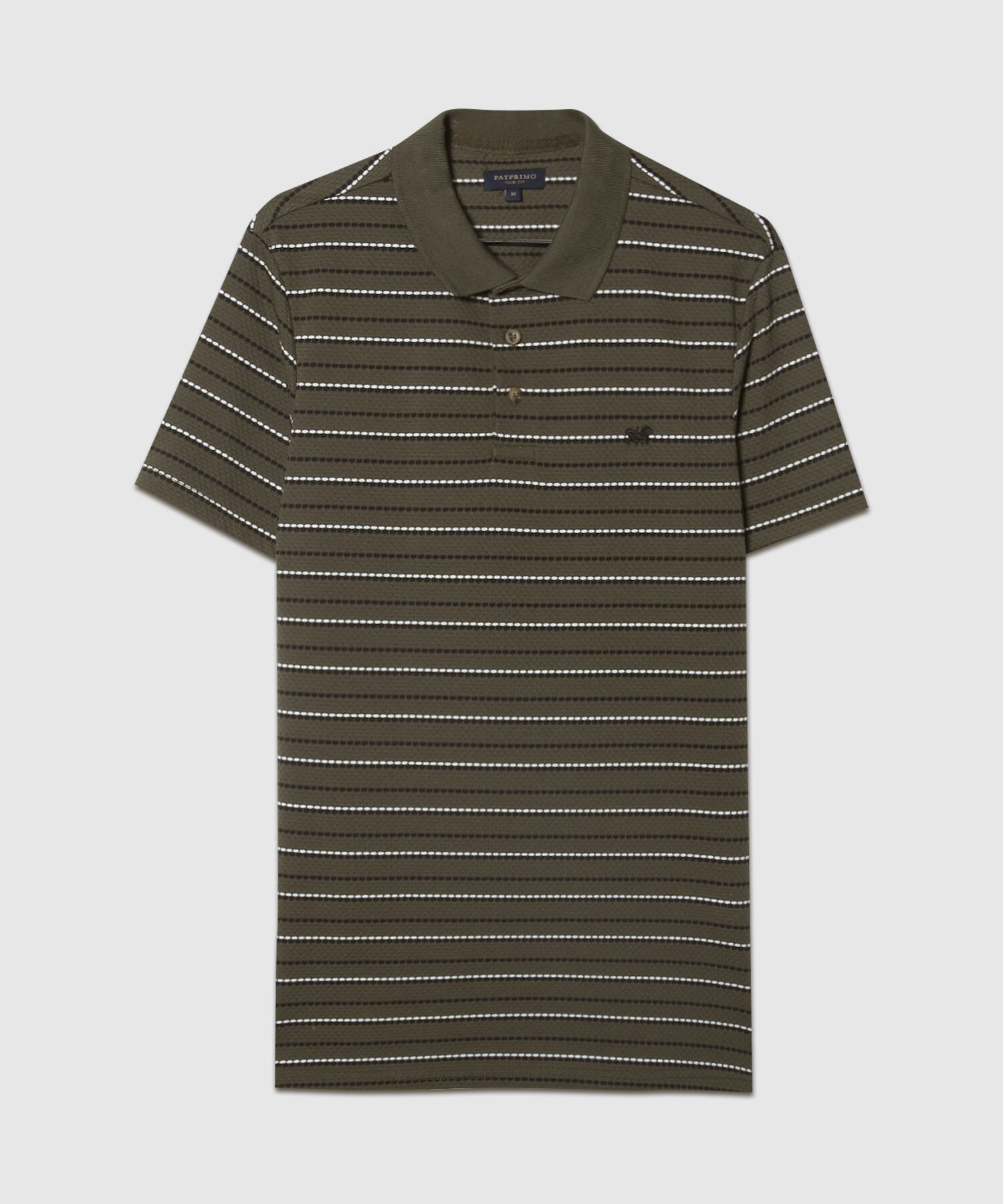 Polo , Cuello Tejido Con Silueta Slim Fit, Safari Soft