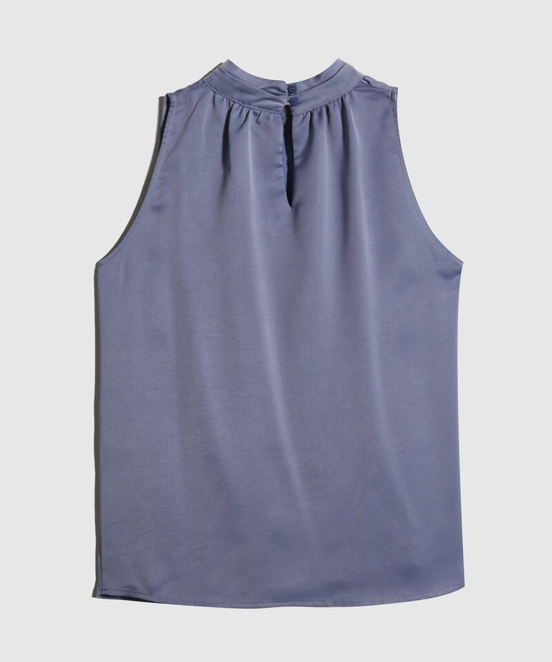 Blusa Cuello Redondo, Manga Corta  Y Cinturon