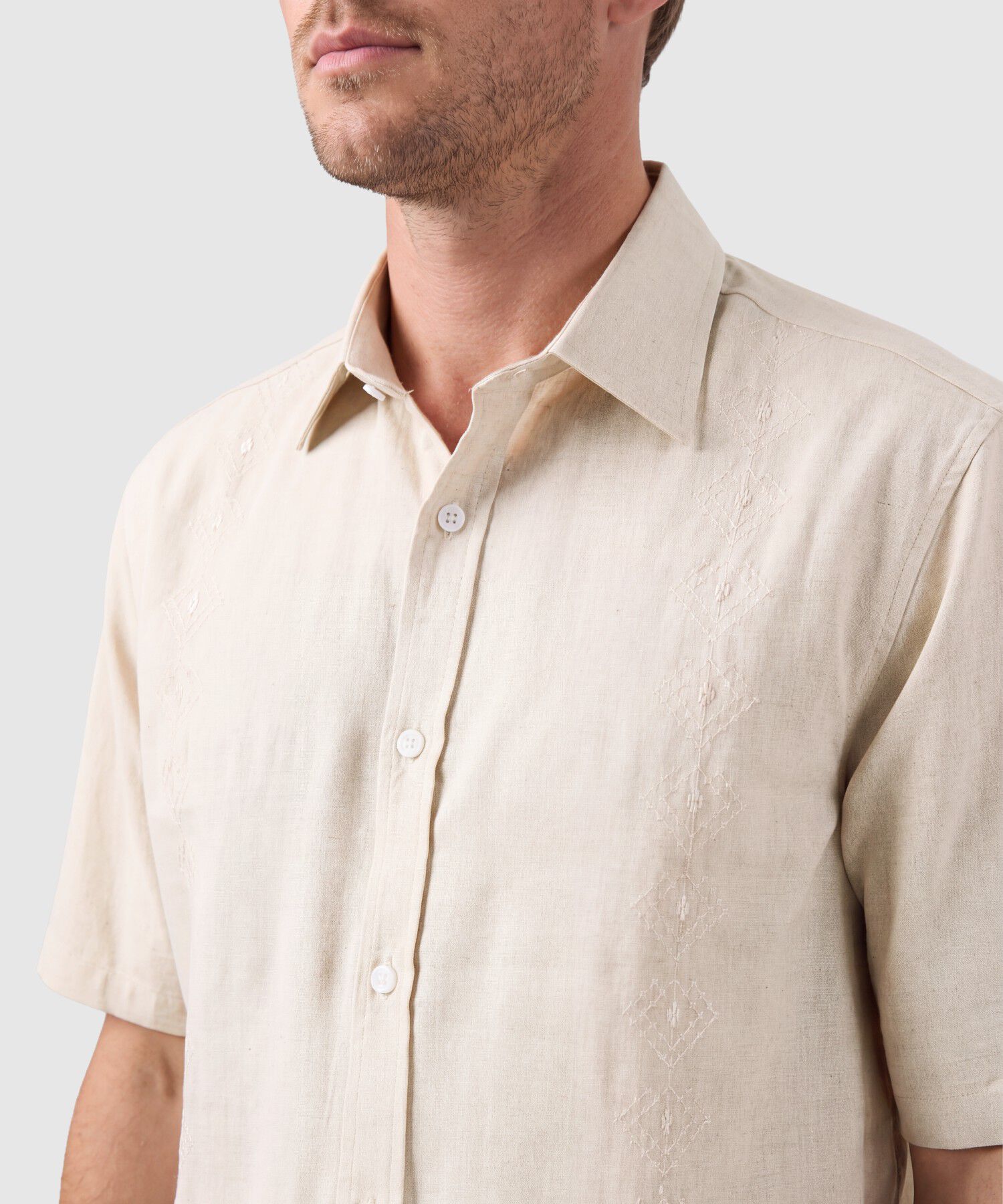 Guayabera Premium Manga Corta Para Hombre
