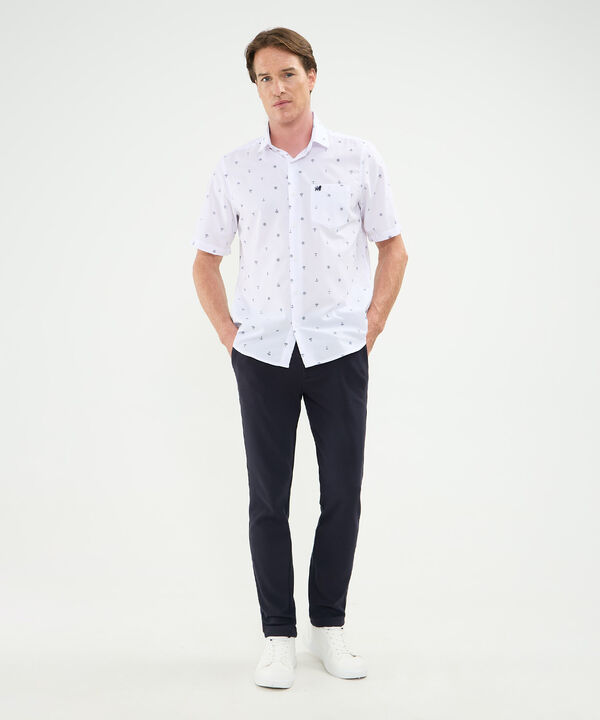 Camisa Manga Corta Estampada Con Bolsillo image number null