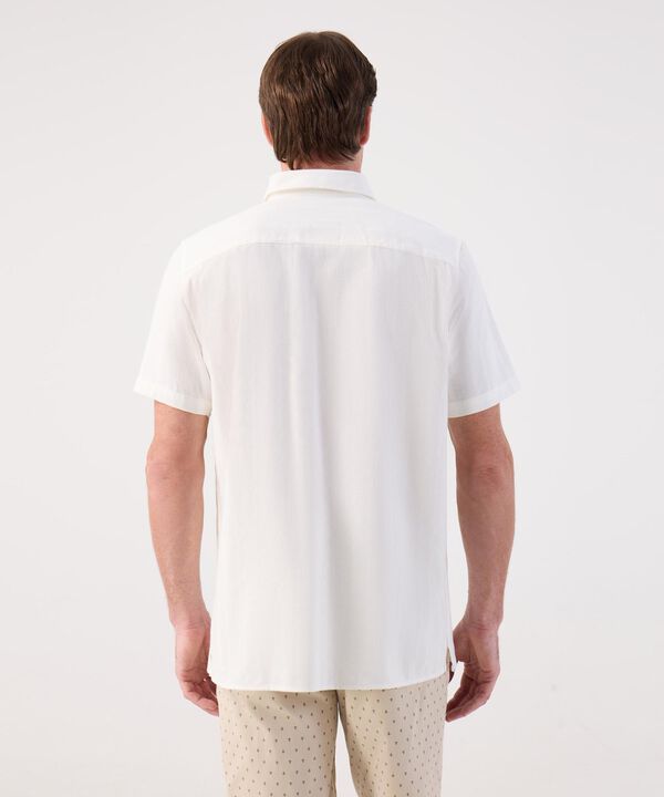 Camisa de Manga Corta Texturizada para Hombre