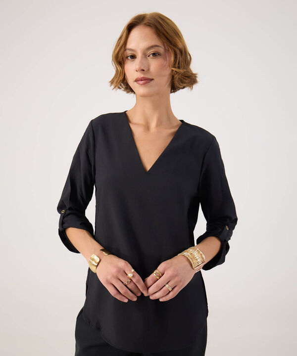 Blusa con Escote en V image number null