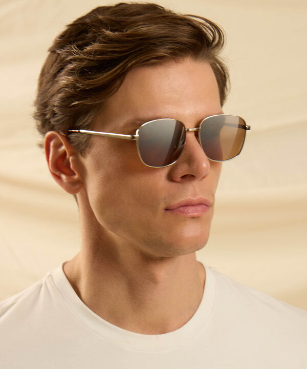 Gafas de Sol Montura Met&aacute;lica Fina Para Hombre