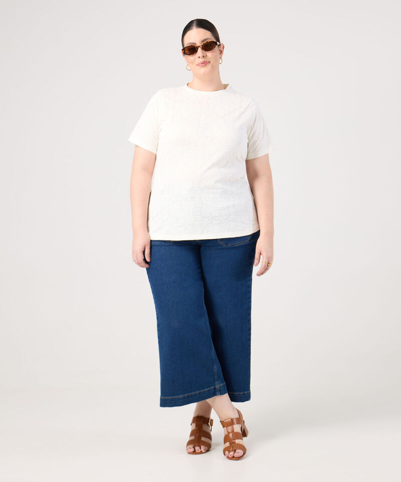 Camiseta Manga Corta Texturizada Para Mujer Curvy