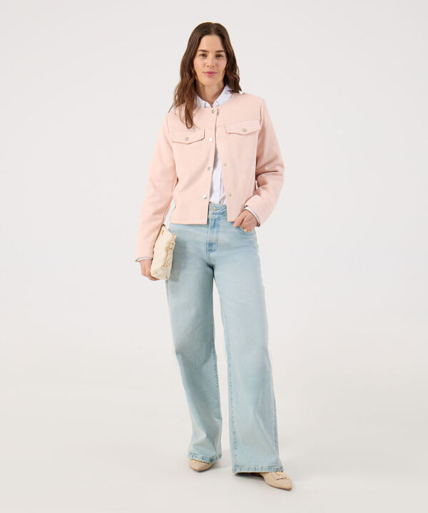 Chaqueta En Suede Unicolor image number null