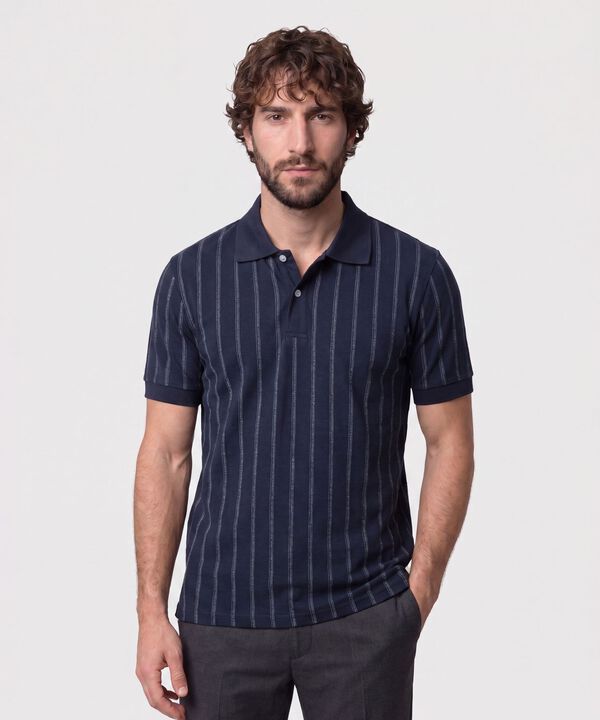 Polo Con Relieve Vertical Para Hombre
