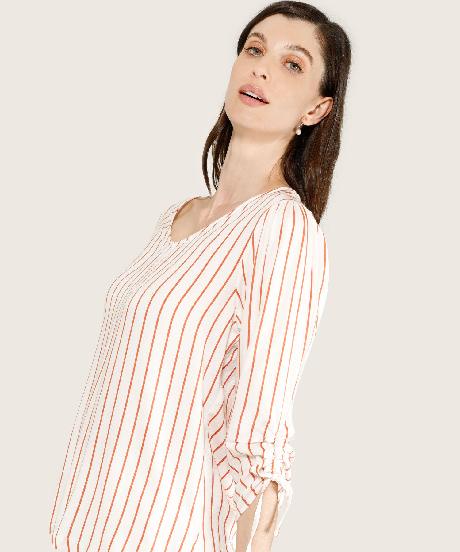 Blusa Manga 3/4 Con Detalle En Pu&ntilde;o