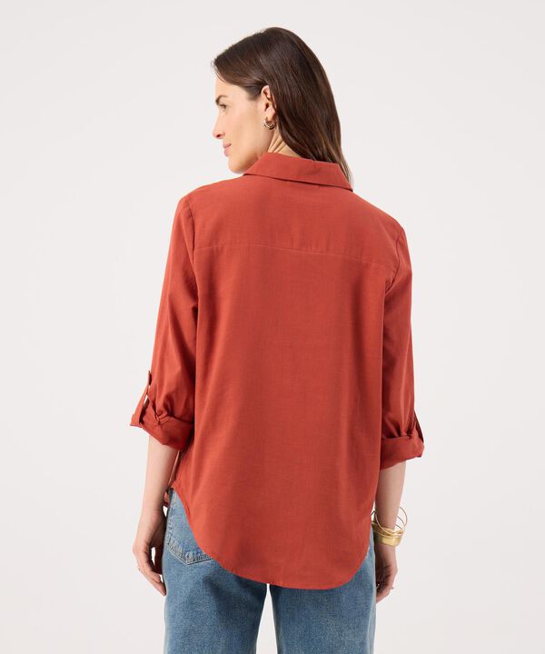 Camisa Manga Larga Con Bolsillo