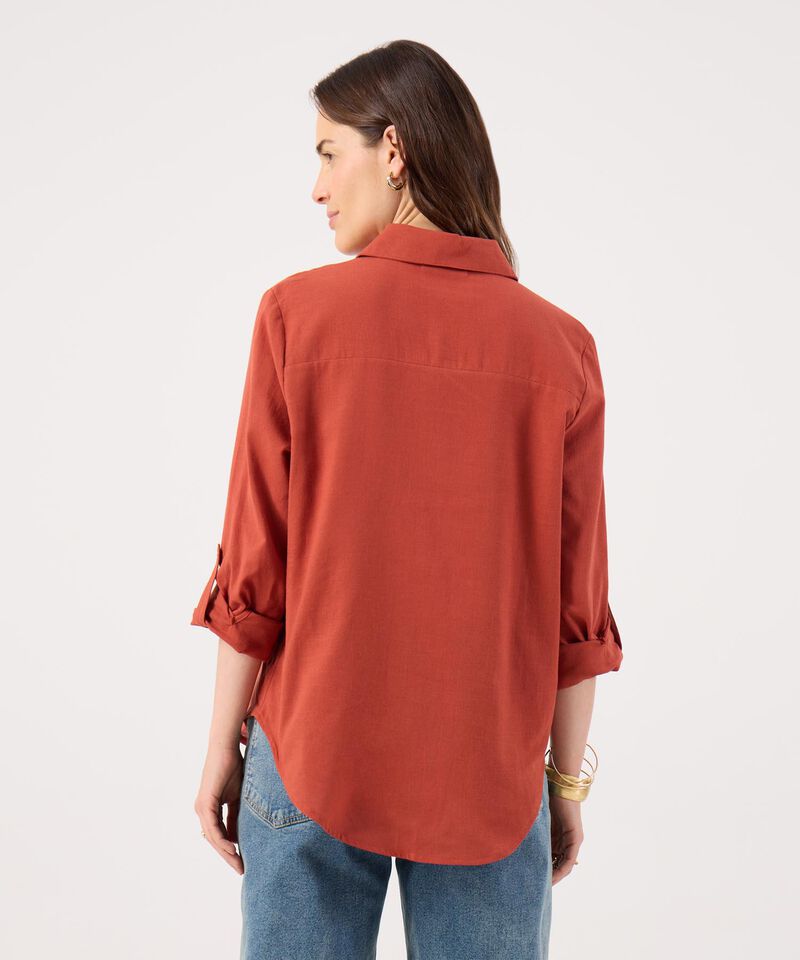 Camisa Manga Larga Con Bolsillo