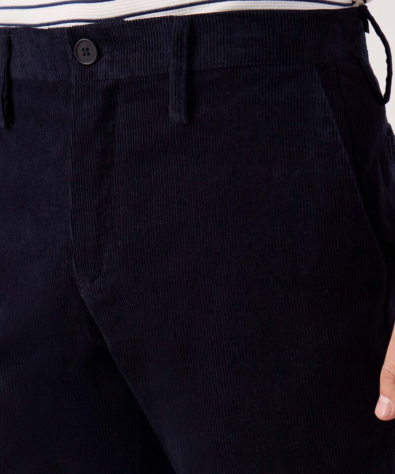 Pantalon Unicolor En Pana