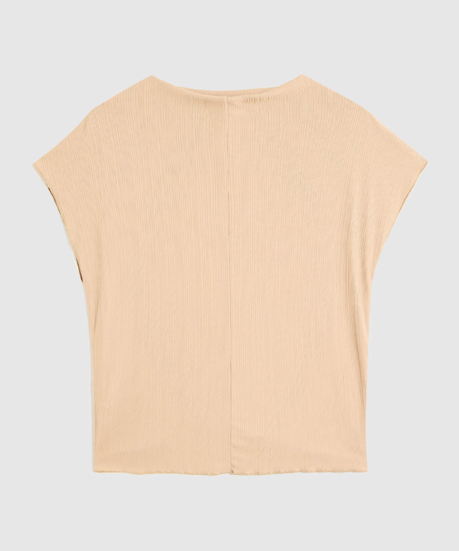 Blusa Mujer Manga Casquillo Textura Plisada