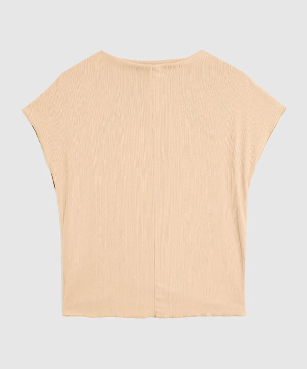 Blusa Mujer Manga Casquillo Textura Plisada image number null