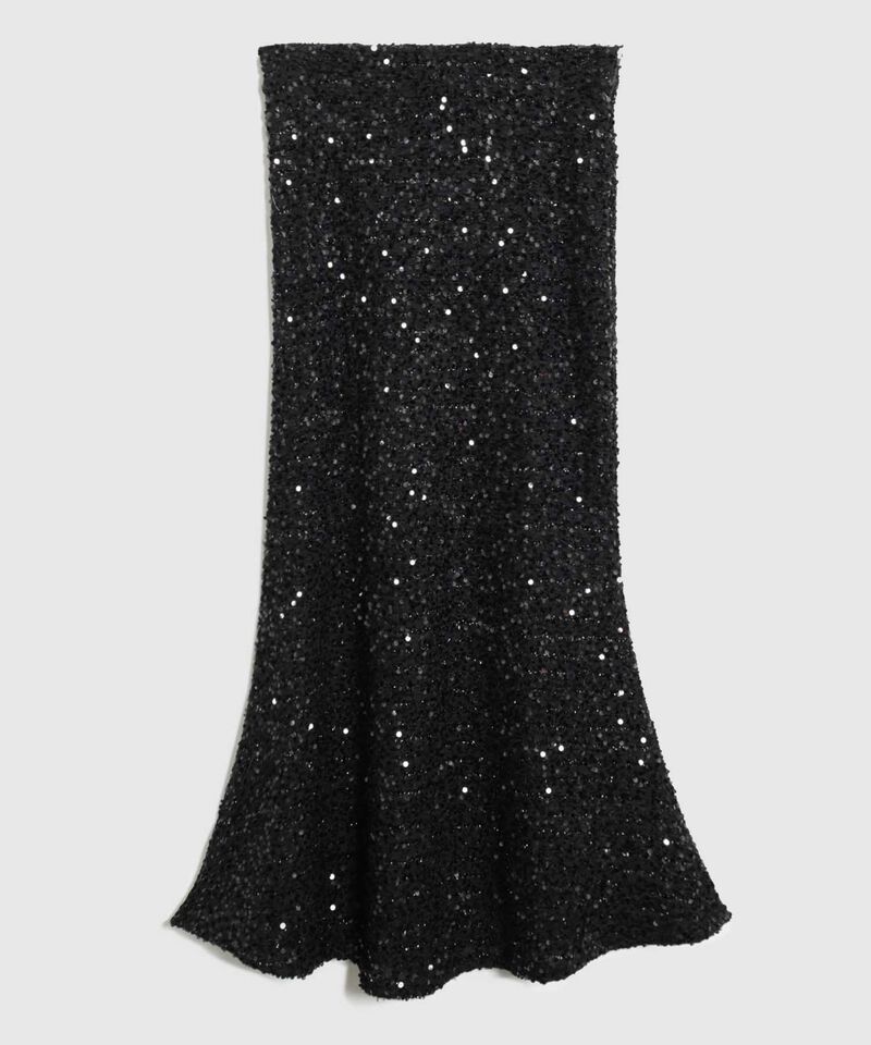Falda Midi Lentejuelas Para Mujer