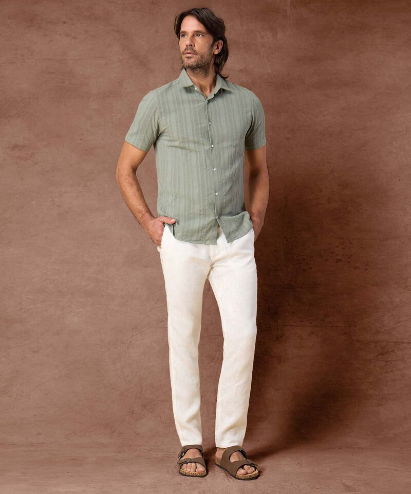 Pantalón de Lino Fresco para Hombre con Corte Recto