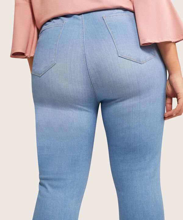 Leggins Tipo Jean  Tono Azul Medio Claro
