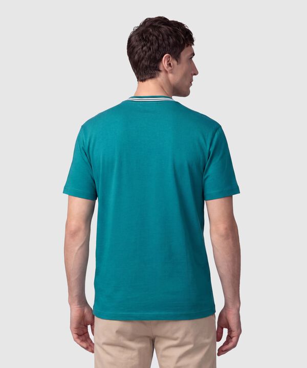 Camiseta Cuello Con Detalle Para Hombre