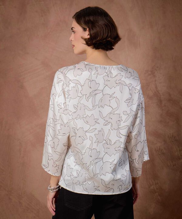 Blusa Estampada Manga 3/4 