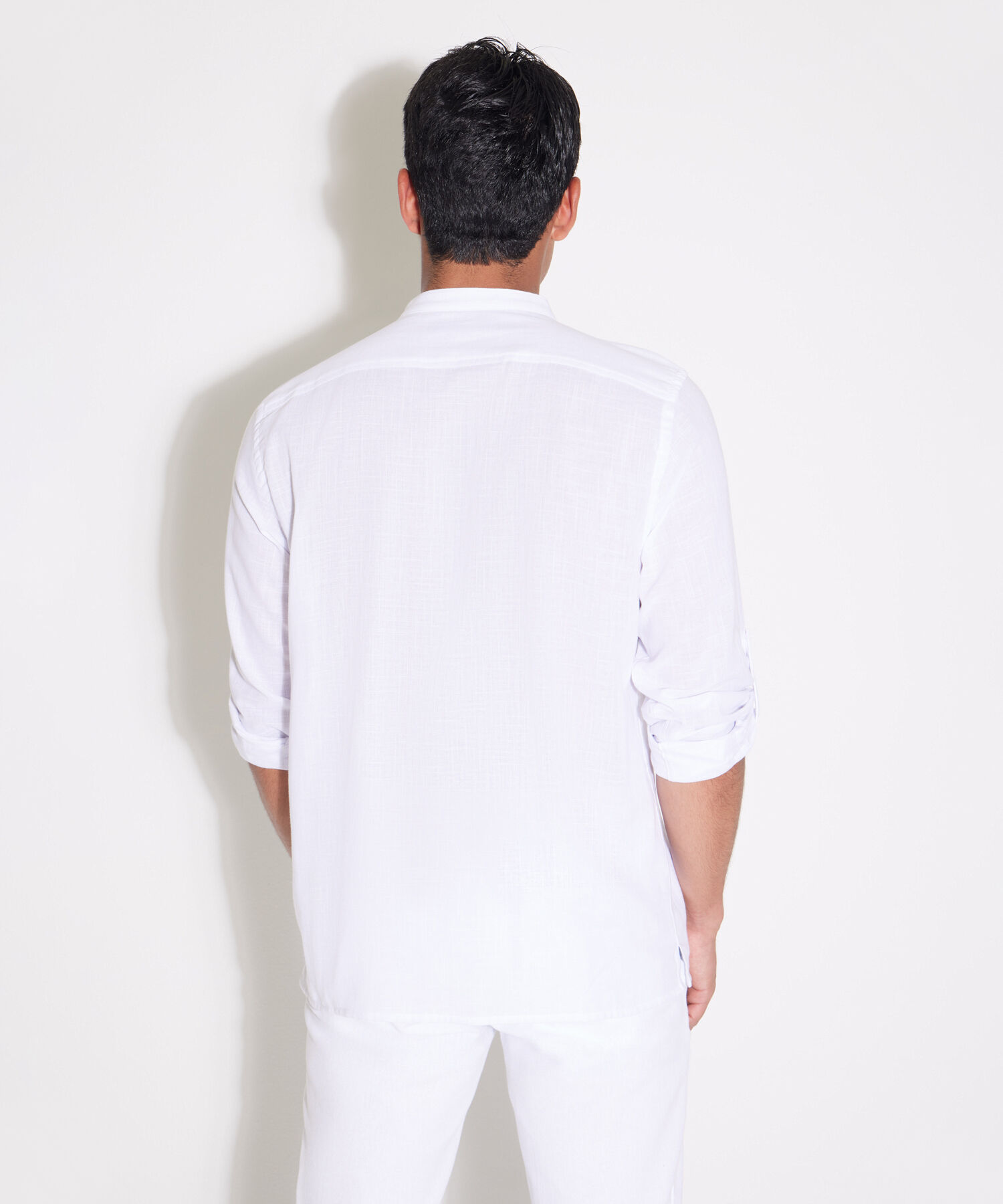 Camisa  Manga Larga Cuello Mao