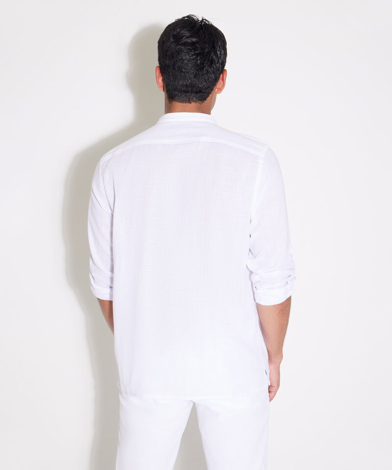 Camisa  Manga Larga Cuello Mao
