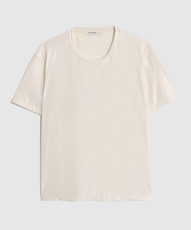 Camiseta Unicolor Con Textura 