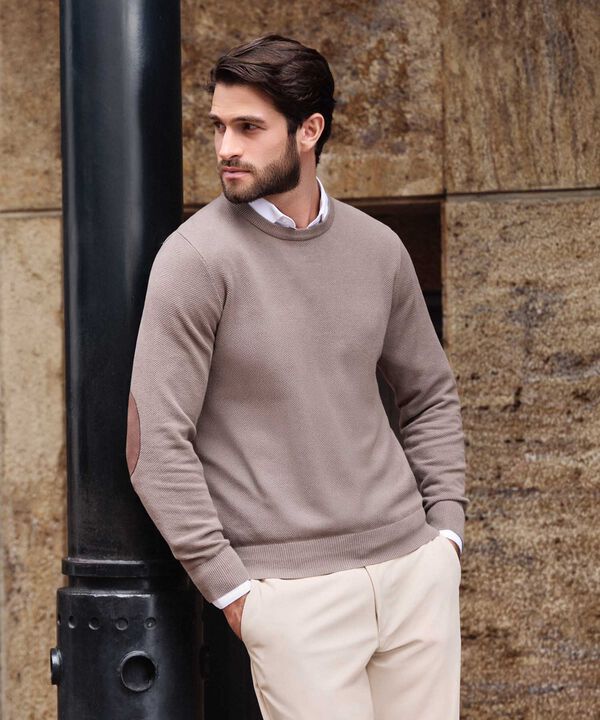 Saco Tejido de Cuello Redondo Para Hombre image number null
