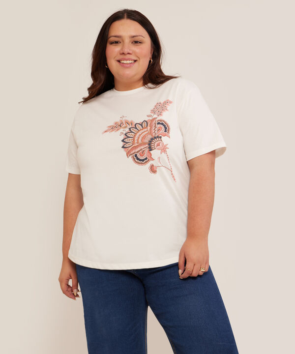 Camiseta Con Screen Y Bordado image number null